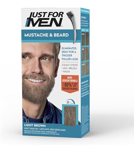 ヒゲおじ Amazon | Just for Men Brush-In Color Gel for Mustache & Beard